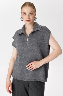 Жилет RomGil РВ0313-ШЕ5 серый  Жилет RomGil РВ0313-ШЕ5 серый