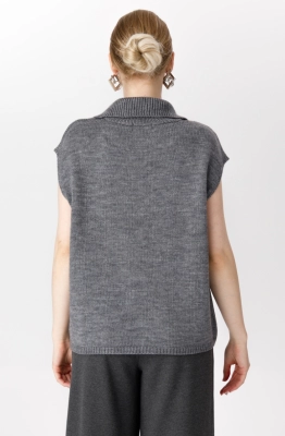 Жилет RomGil РВ0313-ШЕ5 серый  Жилет RomGil РВ0313-ШЕ5 серый