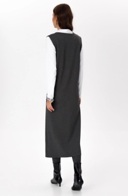 Сарафан RomGil РП0084-ВИ5 серый меланж  Сарафан RomGil РП0084-ВИ5 серый меланж