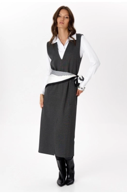 Сарафан RomGil РП0084-ВИ5 серый меланж 
