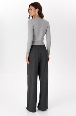 Брюки RomGil РП0091-ВИ5 серый меланж  Брюки RomGil РП0091-ВИ5 серый меланж