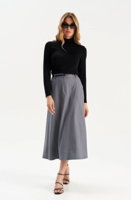 Юбка RomGil РТ0054-ПЭ2 серый меланж 