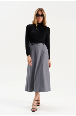 Юбка RomGil РТ0054-ПЭ2 серый меланж 