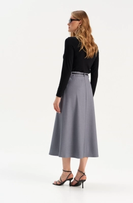Юбка RomGil РТ0054-ПЭ2 серый меланж  Юбка RomGil РТ0054-ПЭ2 серый меланж