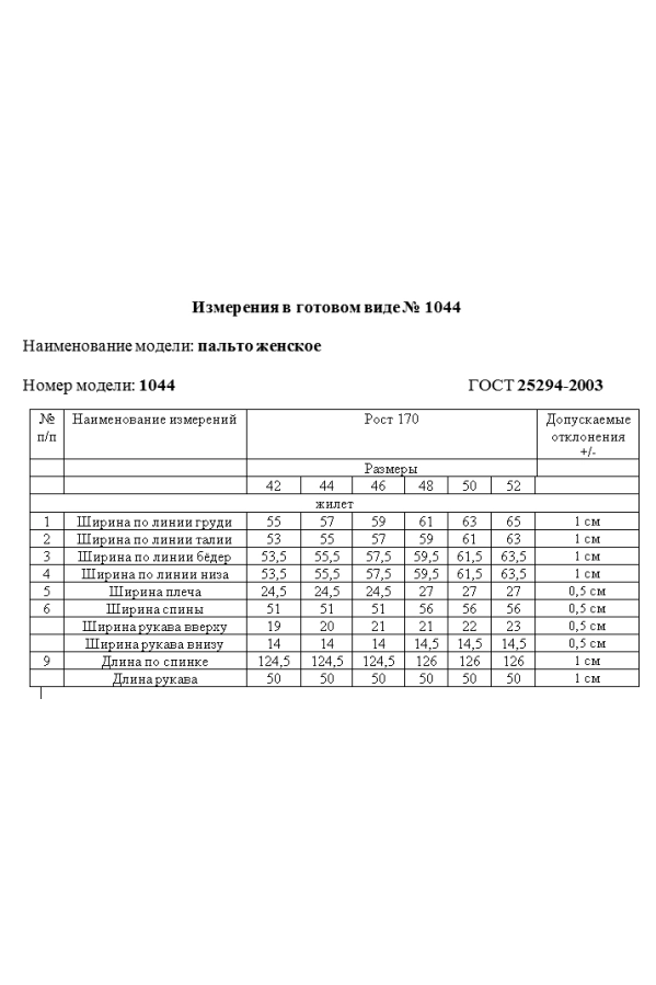 Пальто Rivoli 1044.2