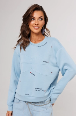 Джемпер Buter 3165 голубой  Джемпер Buter 3165 голубой