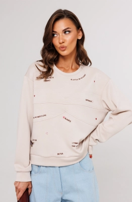 Джемпер Buter 3165 бежевый  Джемпер Buter 3165 бежевый