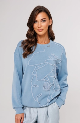 Джемпер Buter 3166 синий  Джемпер Buter 3166 синий