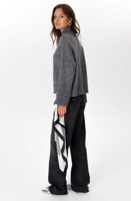 Джемпер RomGil РВ0285-ШЕ5 серый  Джемпер RomGil РВ0285-ШЕ5 серый