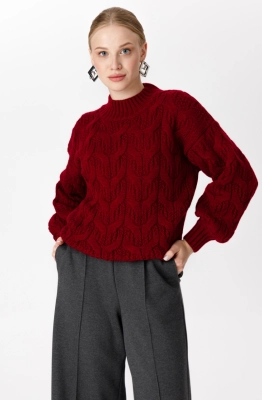 Джемпер RomGil РВ0311-ШЕ5 красновато-бордовый 