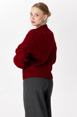 Джемпер RomGil РВ0311-ШЕ5 красновато-бордовый  Джемпер RomGil РВ0311-ШЕ5 красновато-бордовый