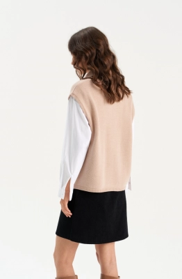 Жилет RomGil РВ0313-ШЕ5 светло-бежевый  Жилет RomGil РВ0313-ШЕ5 светло-бежевый