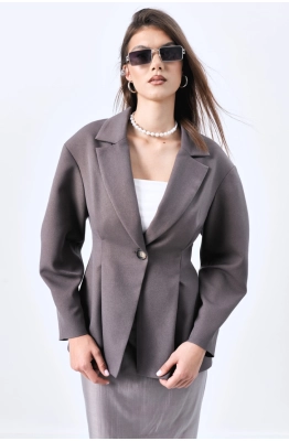 Жакет MilMil 1212 серый баклажан 