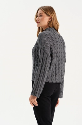 Джемпер RomGil РВ0283-ШЕ5 серый  Джемпер RomGil РВ0283-ШЕ5 серый