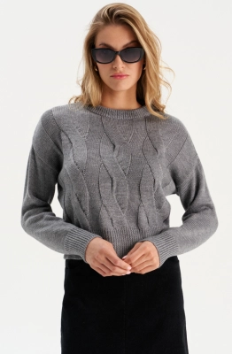 Джемпер RomGil РВ0301-ШЕ5 серый 