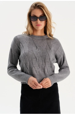 Джемпер RomGil РВ0301-ШЕ5 серый 