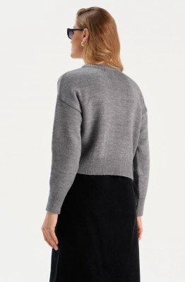 Джемпер RomGil РВ0301-ШЕ5 серый 