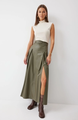 Юбка Lyushe 4187 хаки  Юбка Lyushe 4187 хаки