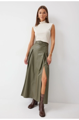 Юбка Lyushe 4187 хаки  Юбка Lyushe 4187 хаки