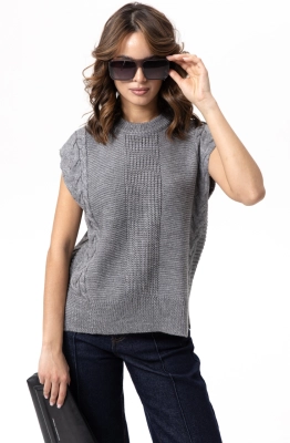 Жилет RomGil РВ0108-ШЕ5 серый  Жилет RomGil РВ0108-ШЕ5 серый