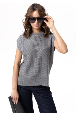 Жилет RomGil РВ0108-ШЕ5 серый  Жилет RomGil РВ0108-ШЕ5 серый