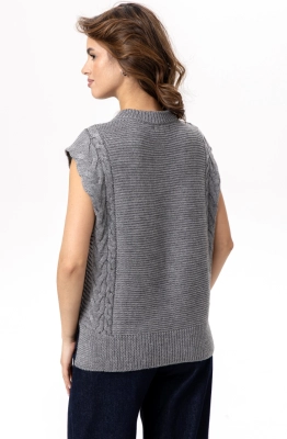 Жилет RomGil РВ0108-ШЕ5 серый  Жилет RomGil РВ0108-ШЕ5 серый