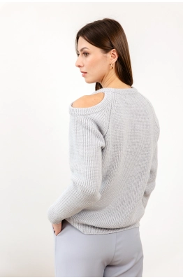 Джемпер RomGil РВ0125-ШЕ5 светло-серый  Джемпер RomGil РВ0125-ШЕ5 светло-серый