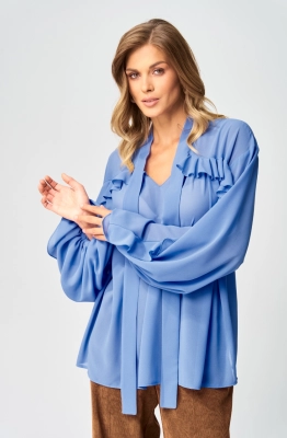 Блуза GIZART 15410 голубой 