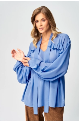 Блуза GIZART 15410 голубой  Блуза GIZART 15410 голубой