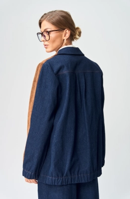 Жакет GIZART 15368 коричнево-синий Жакет GIZART 15368 коричнево-синий