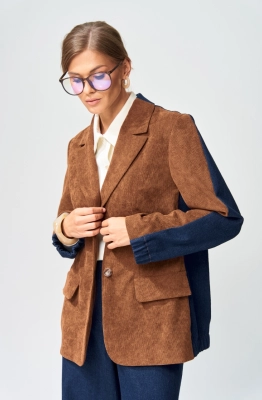 Жакет GIZART 15368 коричнево-синий 