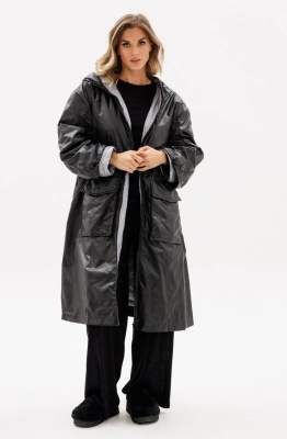 Пальто EOLA 2775 черный/серый  Пальто EOLA 2775 черный/серый