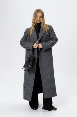 Пальто PiRS 6222 серый  Пальто PiRS 6222 серый