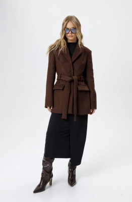 Пальто PiRS 6254 шоколадный 