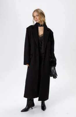 Пальто PiRS 6255 черный  Пальто PiRS 6255 черный