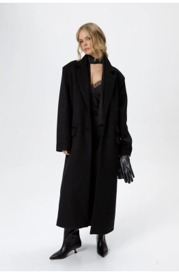 Пальто PiRS 6255 черный  Пальто PiRS 6255 черный