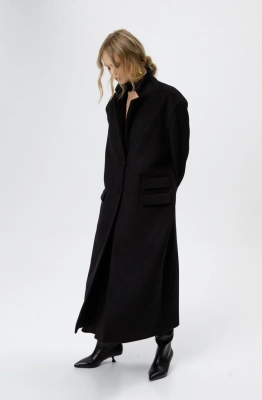 Пальто PiRS 6255 черный  Пальто PiRS 6255 черный