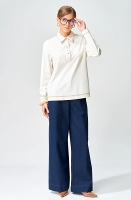 Костюм GIZART 5415 молочный+синий  Костюм GIZART 5415 молочный+синий