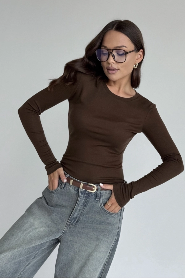 Джемпер DAVA 4230 шоколад Джемпер DAVA 4230 шоколад