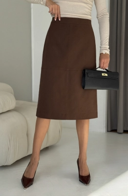 Юбка DAVA 5235 шоколад  Юбка DAVA 5235 шоколад