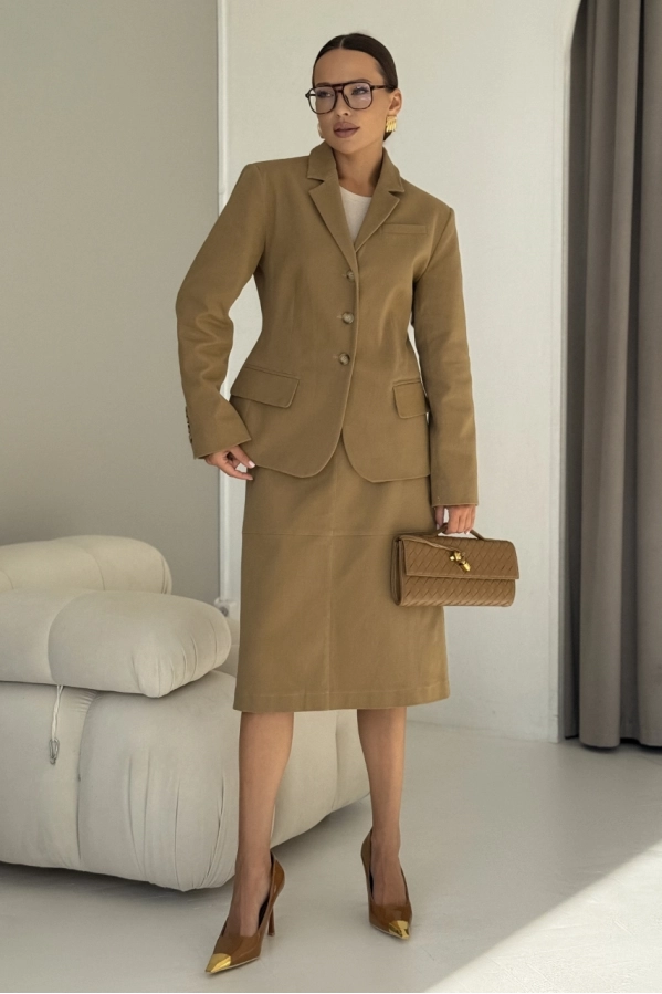 Юбка DAVA 5235 бежевый Юбка DAVA 5235 бежевый