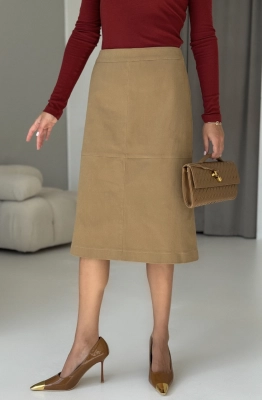 Юбка DAVA 5235 бежевый  Юбка DAVA 5235 бежевый
