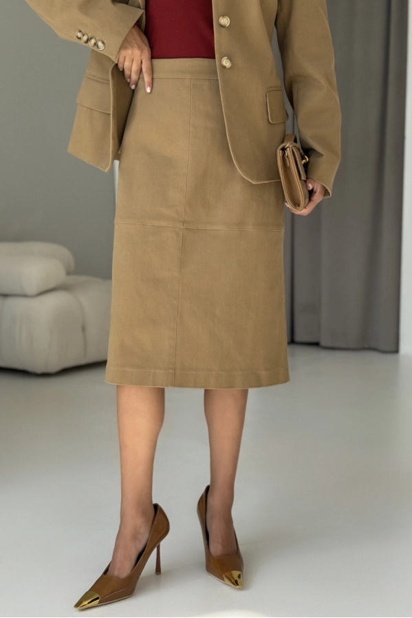 Юбка DAVA 5235 бежевый Юбка DAVA 5235 бежевый