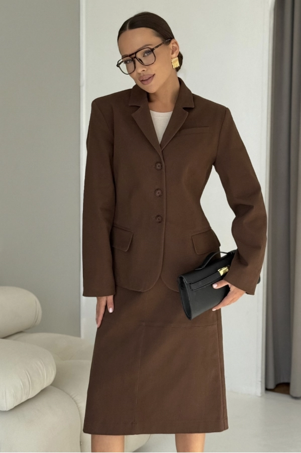 Жакет DAVA 3235 шоколад Жакет DAVA 3235 шоколад