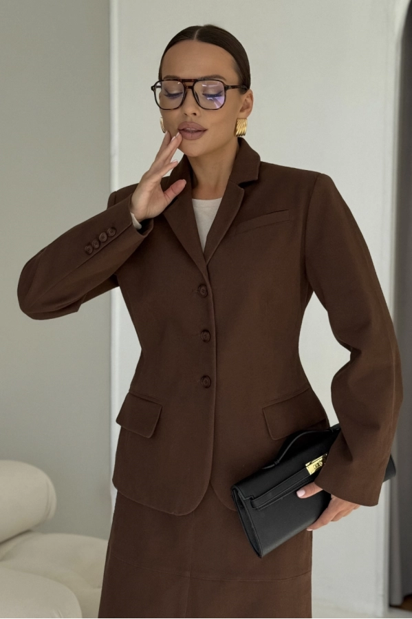 Жакет DAVA 3235 шоколад Жакет DAVA 3235 шоколад