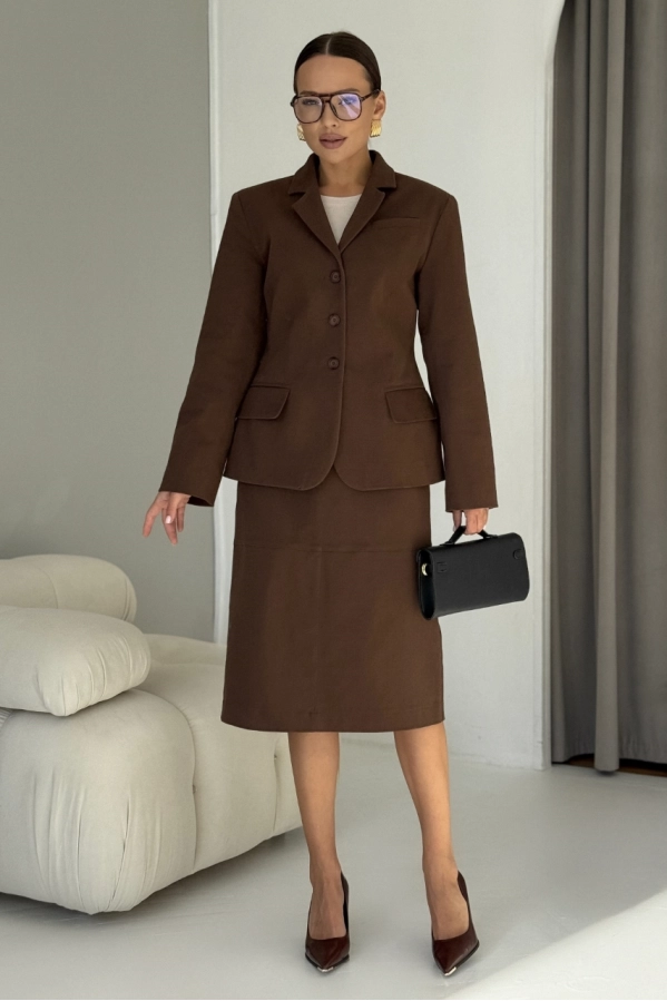 Жакет DAVA 3235 шоколад Жакет DAVA 3235 шоколад