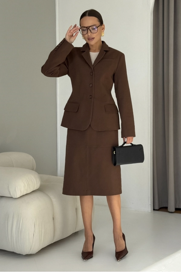 Жакет DAVA 3235 шоколад Жакет DAVA 3235 шоколад