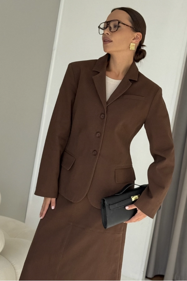 Жакет DAVA 3235 шоколад Жакет DAVA 3235 шоколад