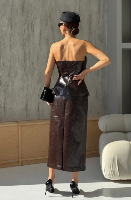 Юбка DAVA 5223 шоколад  Юбка DAVA 5223 шоколад