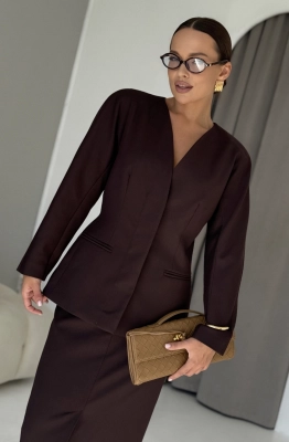 Жакет DAVA 3138 шоколад Жакет DAVA 3138 шоколад